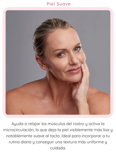 Masajeador facial con frío y calor antiarrugas rosa