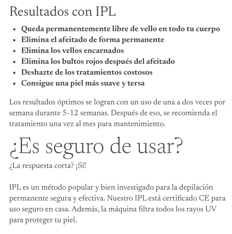 Depiladora laser IPL PRO