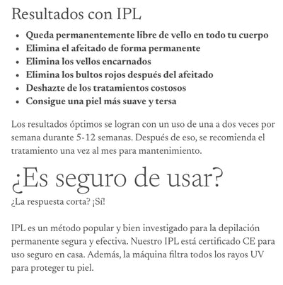 Depiladora laser IPL PRO
