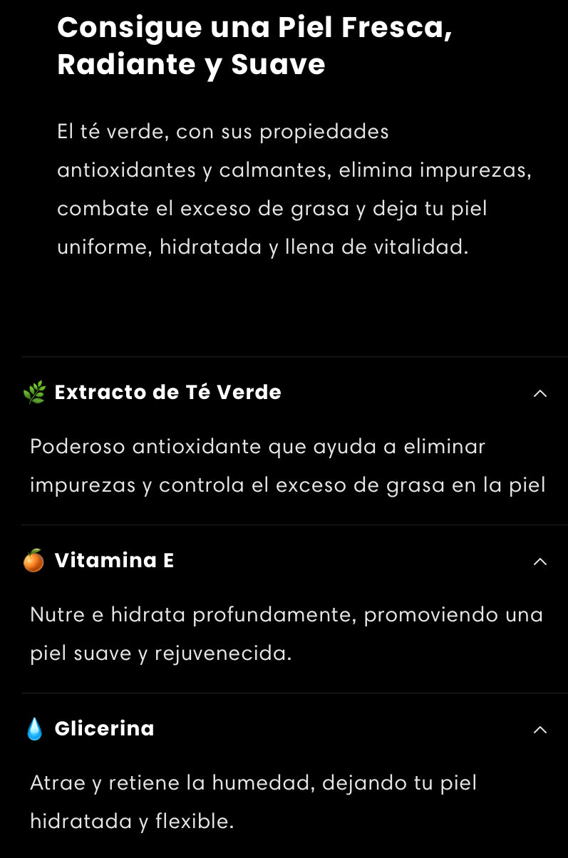 Mascarilla de Té Verde  2x1