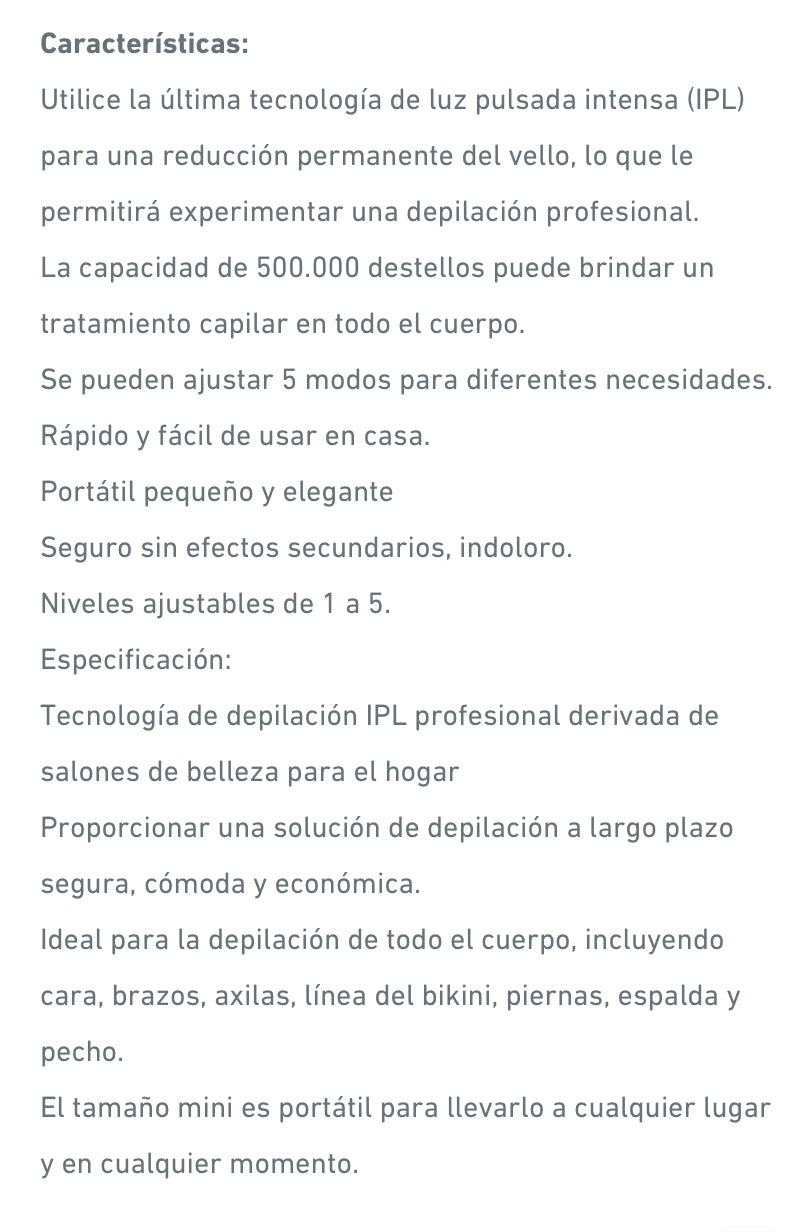 Depiladora laser IPL PRO
