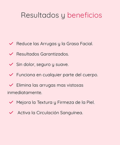 Masajeador facial con frío y calor antiarrugas rosa