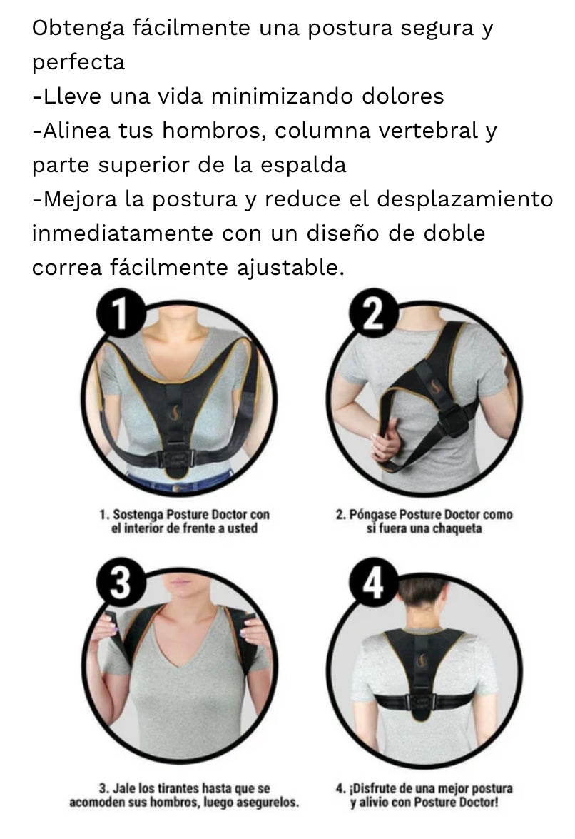 Corrector De Postura Óptimo Ultra Comfort + Mini Corrector Unisex (GRATIS)