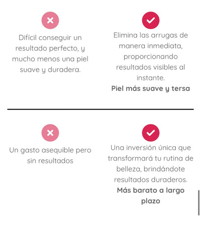 Masajeador facial con frío y calor antiarrugas rosa